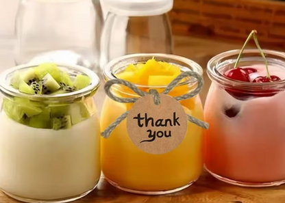 6pcs Pudding Jar Glass