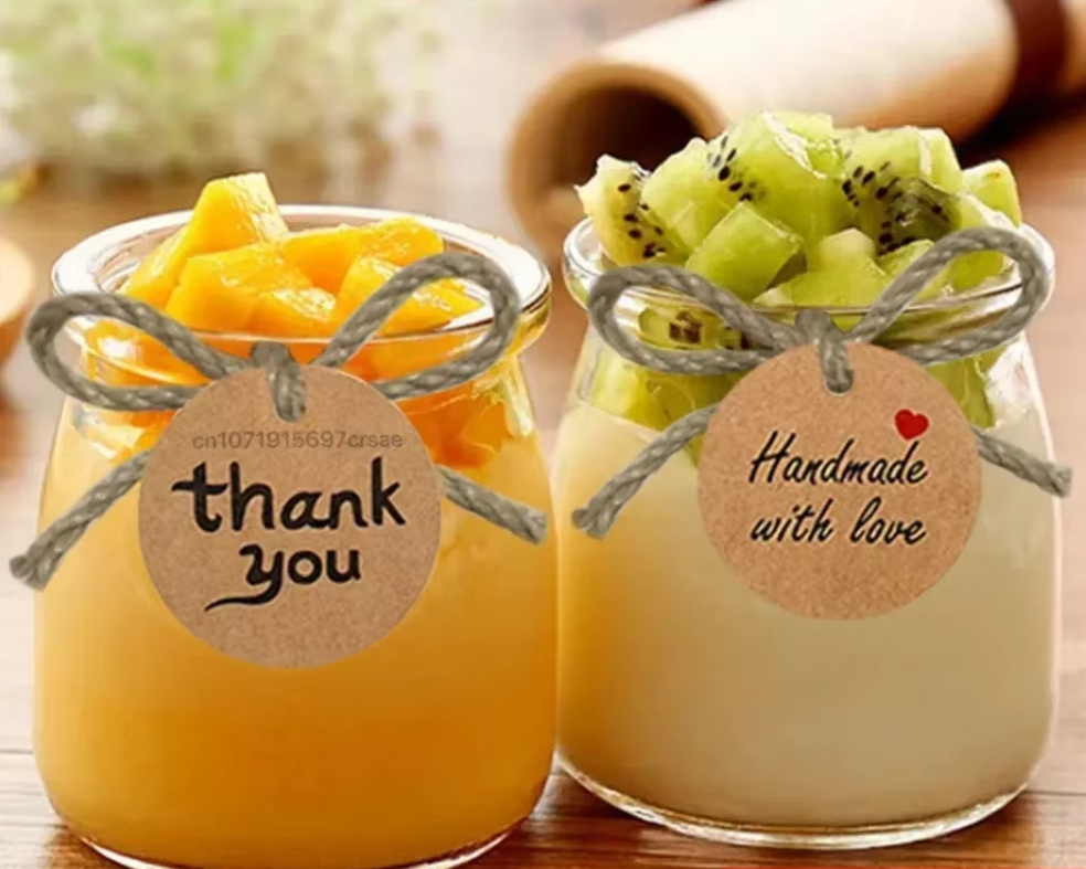 6pcs Pudding Jar Glass