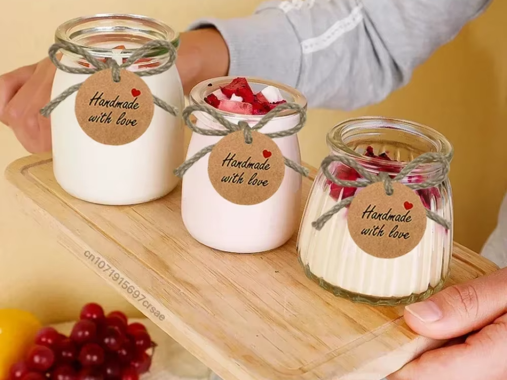 6pcs Pudding Jar Glass