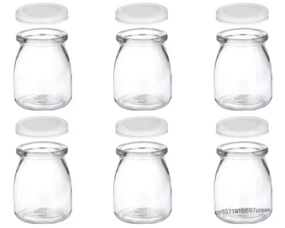 6pcs Pudding Jar Glass