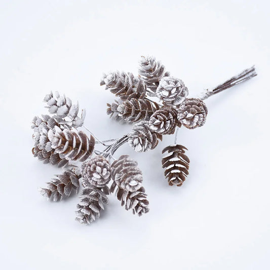 10pcs Artificial Pine Cone Stems