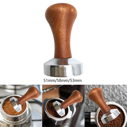 Coffee Tamper with Wooden Handle