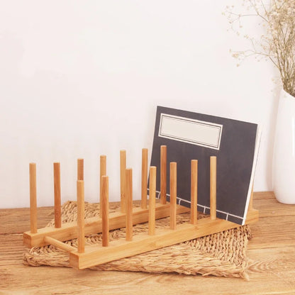 Bamboo Dish Rack Organizer