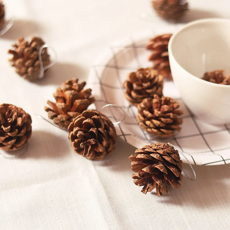 6pcs Artificial Pine Cones