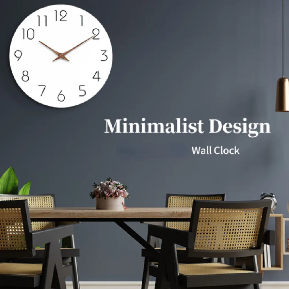 Silent Non-Ticking Modern Wood Wall Clock