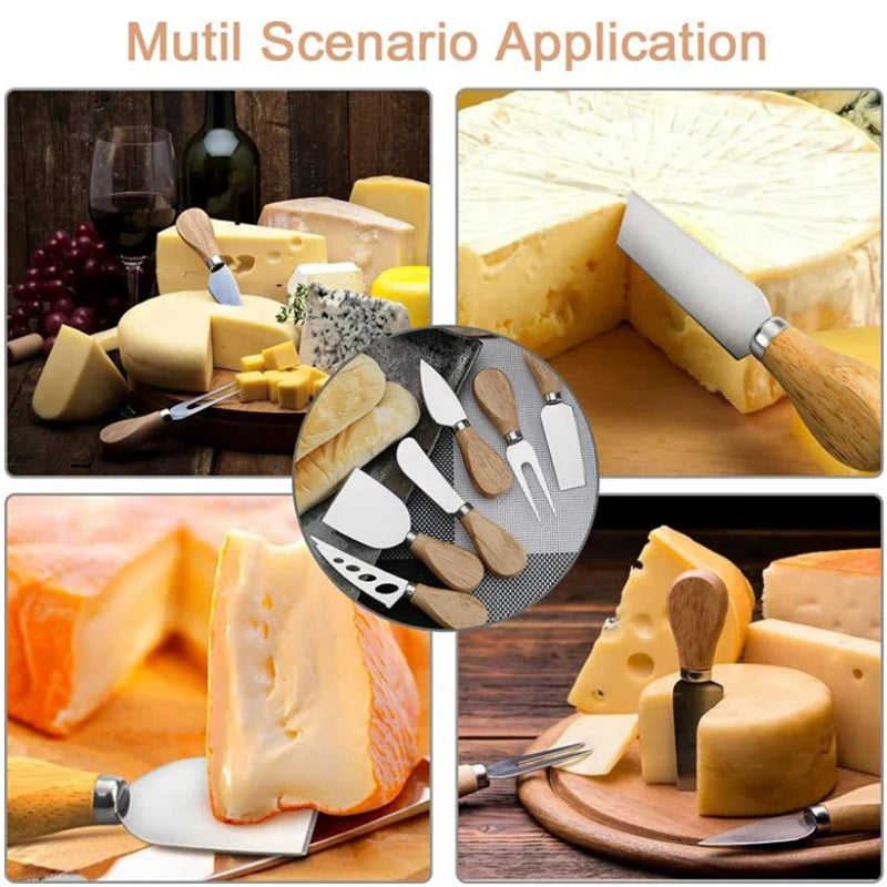 Premium Acacia Wooden Handle Cheese Knives