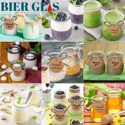 6pcs Pudding Jar Glass