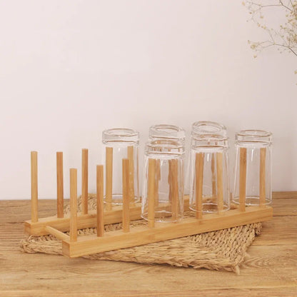 Bamboo Dish Rack Organizer