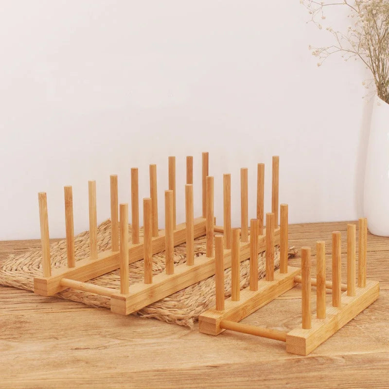 Bamboo Dish Rack Organizer