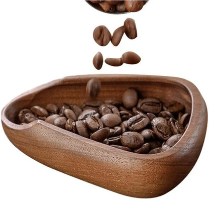 Solid Walnut Coffee Bean Dosing Tray