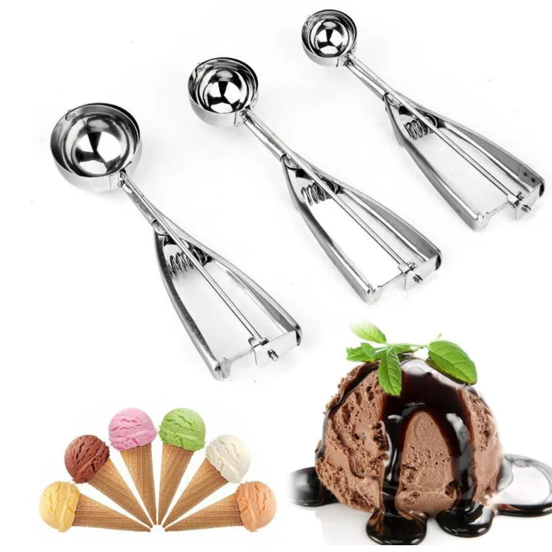 Multi-Style Stainless Steel Ice Cream Scoop & Ball Digger