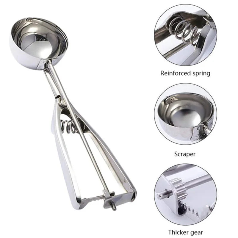 Multi-Style Stainless Steel Ice Cream Scoop & Ball Digger