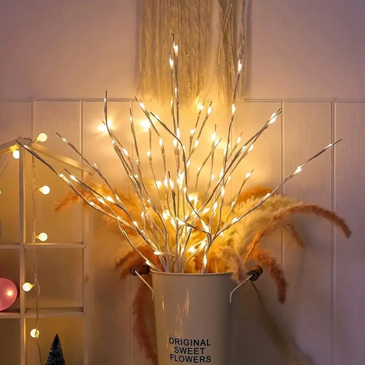 White Birch Branch LED Twig Lights