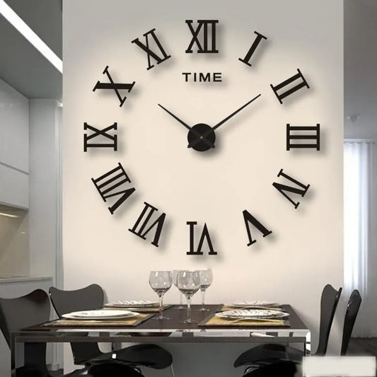 3D Acrylic Roman Numeral Wall Clock