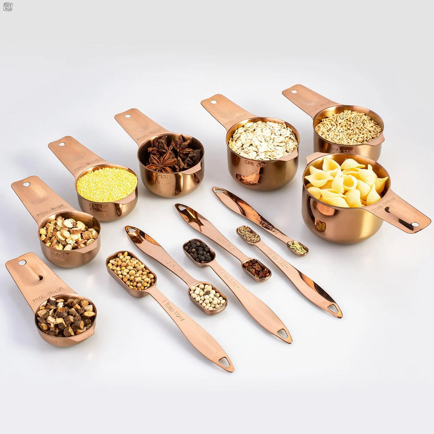 13-Piece Stainless Steel Measuring Spoon and Cup Set