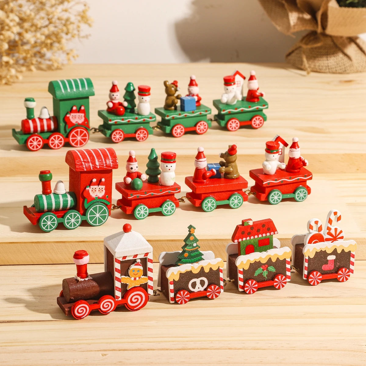 Christmas Wooden Train Ornament