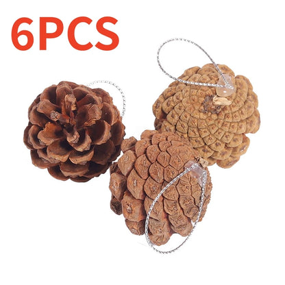 6pcs Artificial Pine Cones