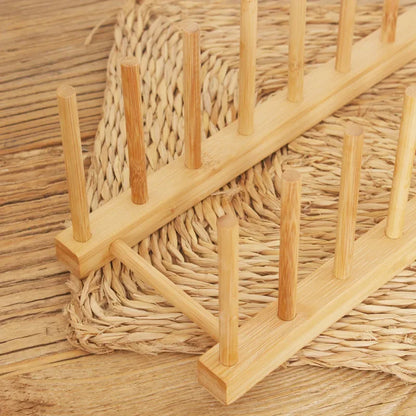 Bamboo Dish Rack Organizer