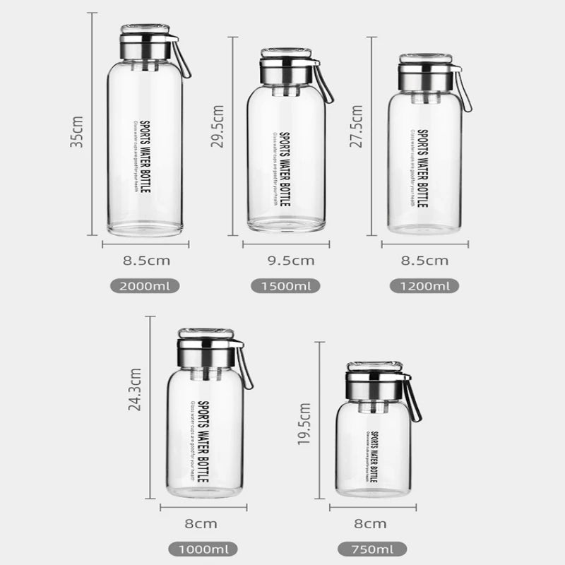 Leakproof Portable Glass Bottle