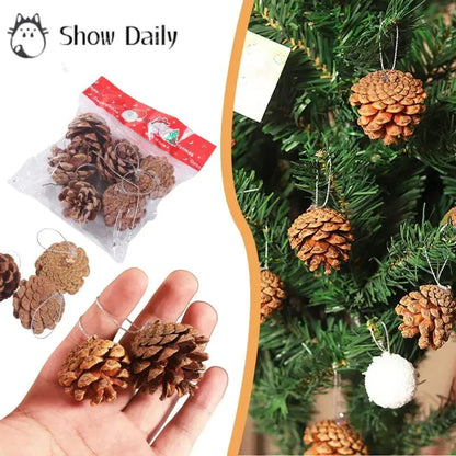 6pcs Artificial Pine Cones