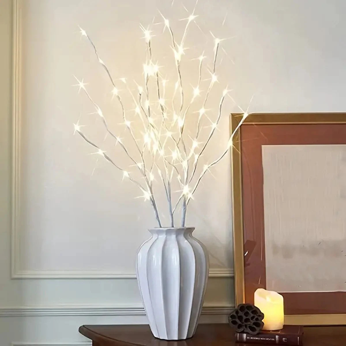 White Birch Branch LED Twig Lights